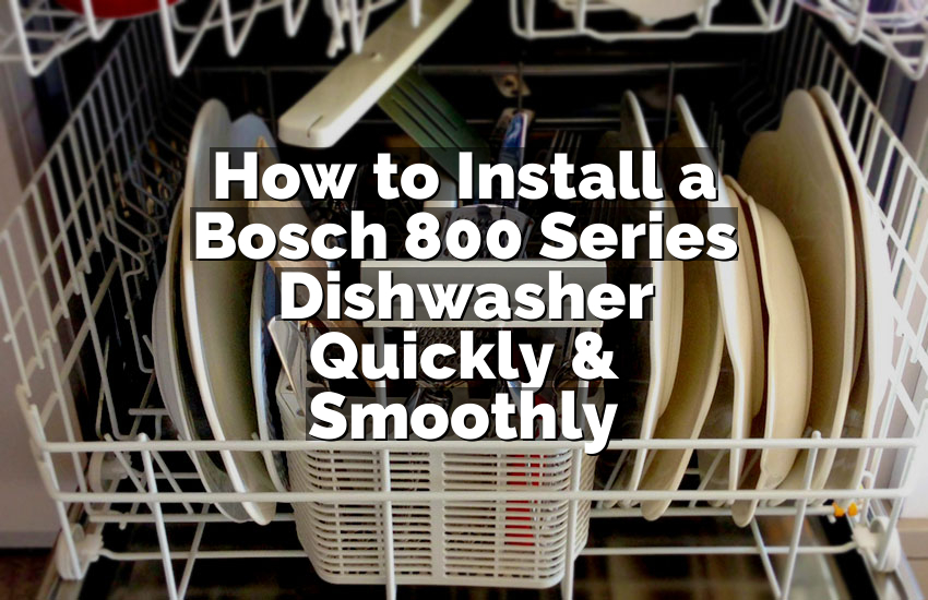 How to Install a Bosch 800 Series Dishwasher Quickly & Smoothly